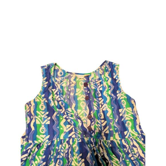 Vintage Marshall Fields 80s Art To Wear Button Front Sleeveless Dress Large G - Picture 4 of 10